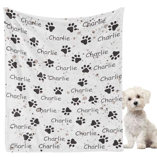 GlisterGlow Personalized Dog Blanket, Customized Pet Blankets with Name Picture, Throw Blanket for Small Medium Large Dog Puppy Cat