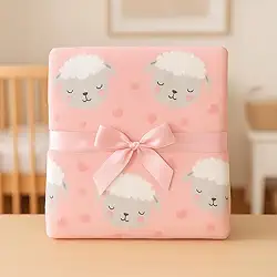 Cobertor bebe menina rosa OVELHINHA, acabamento Premium, antialergico, ideal para berço, carrinho, saida maternidade, toque macio, fácil de lavar. Tamanho 110X90cm