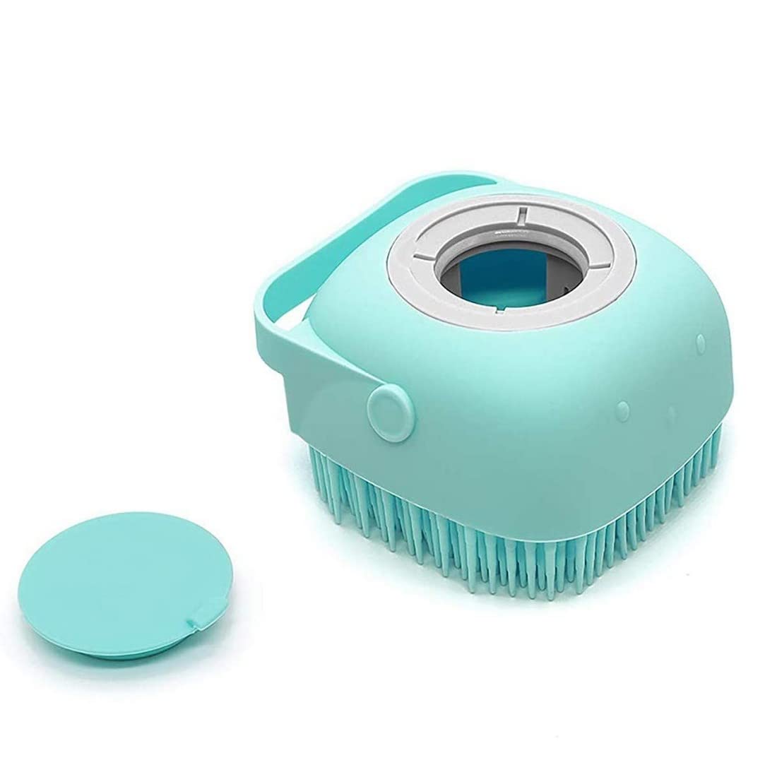 Krishna Zone Body Bath Brush Silicone Soft Cleaning Bath Body Brush with Shampoo Dispenser (Multi) 1