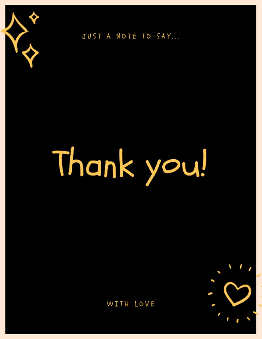Just a note to say thank you - A guest book