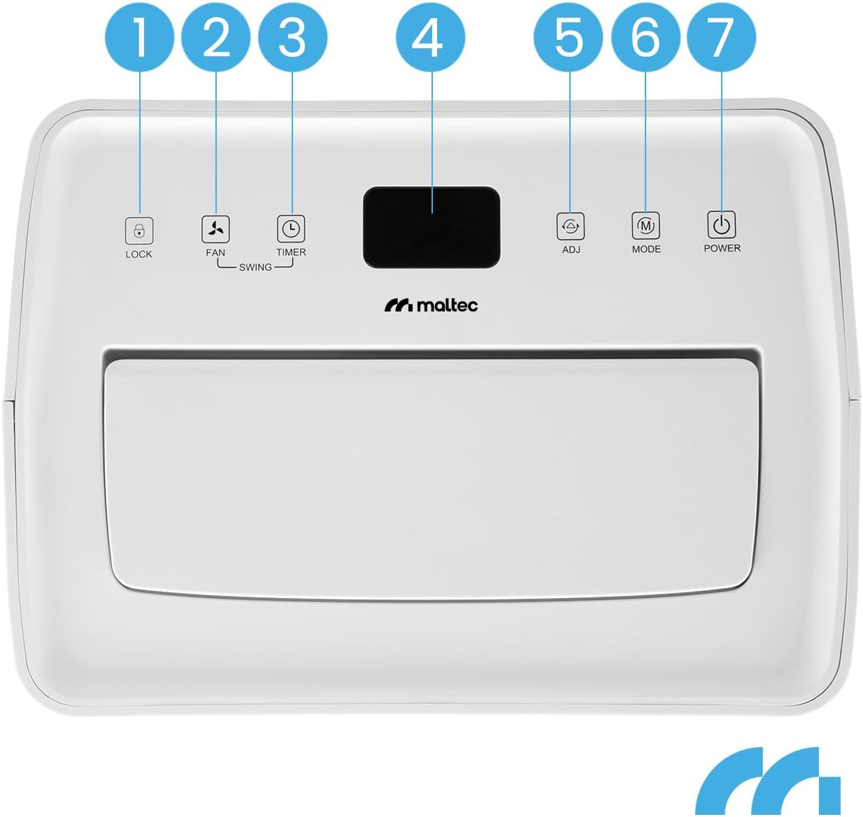 MalTec DH-20330A Dehumidifier control panel layout