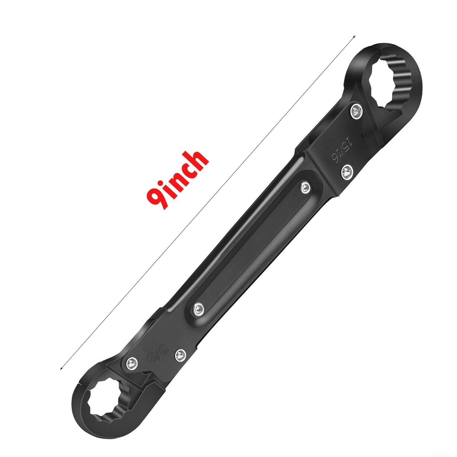Verstellbarer Sanitärschlüssel für Winkelabsperrventile, Doppelkopf-Rohr-Reparaturwerkzeug mit schlankem Profil für enge Räume, 15 cm und 22,9 cm Set, hohe Ca(2 Stück)