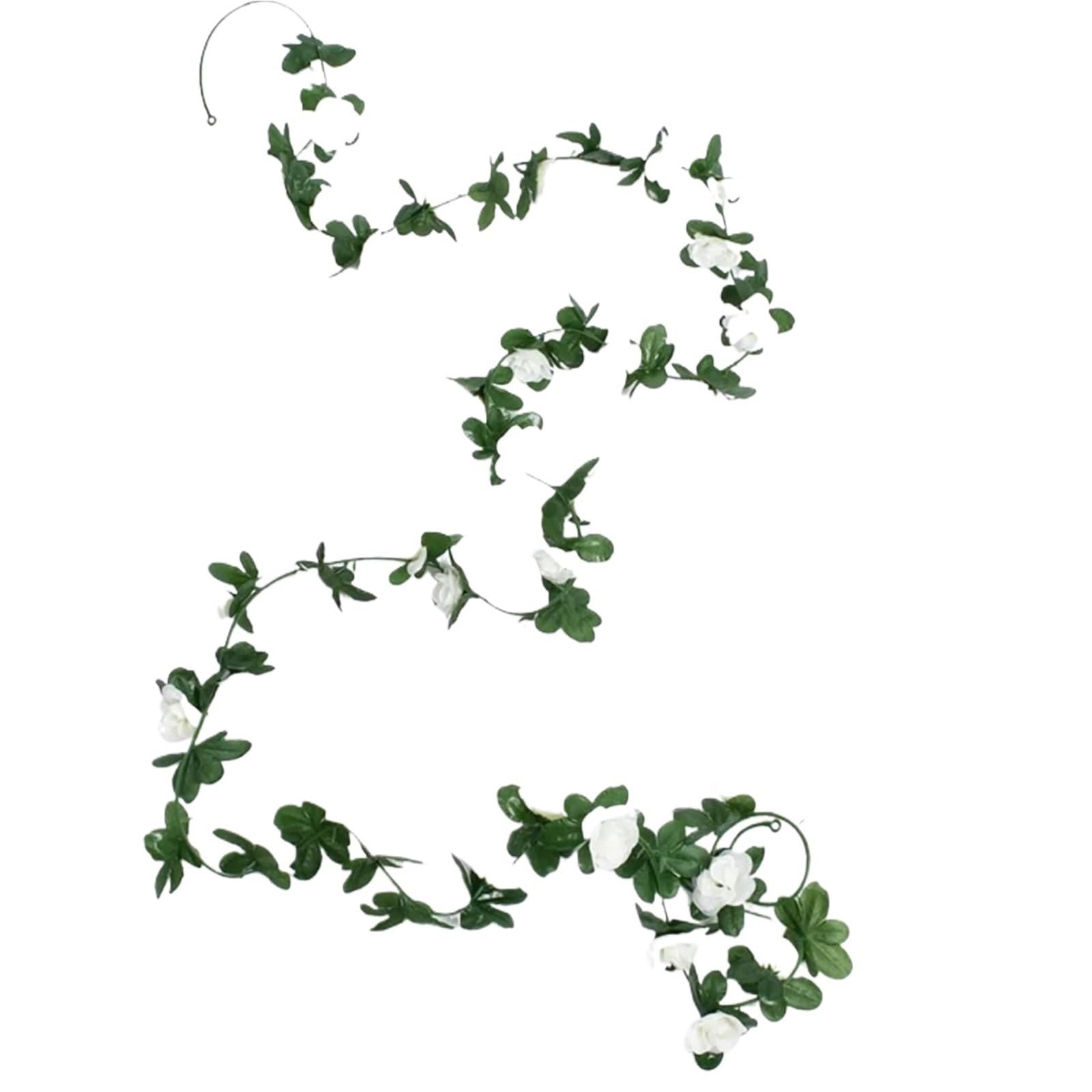 Ayztantine artificial flowers 2.5m Flower Garland Fake Rose Vine Artificial Flowers Hanging Ivy Baskets Wedding Arch Garden Background Decor