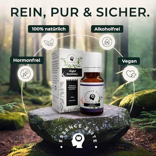 Essence Elite Bachblüten Globuli NIGHT 10g - Natürliche Unterstützung beim Einschlafen, besser-Schlafen mehr innere Ruhe Schlaf, hormonfrei