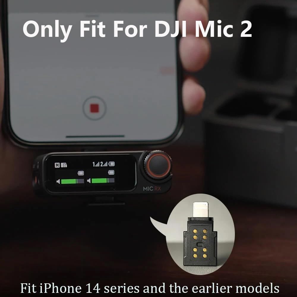 Adapter do telefonu komórkowego DJI Mic 2 do Lightning iPhone 11/12/13/14 Smartphone/PC/Mac Connector OEM Akcesoria kompatybilne z odbiornikiem DJI Mic 2