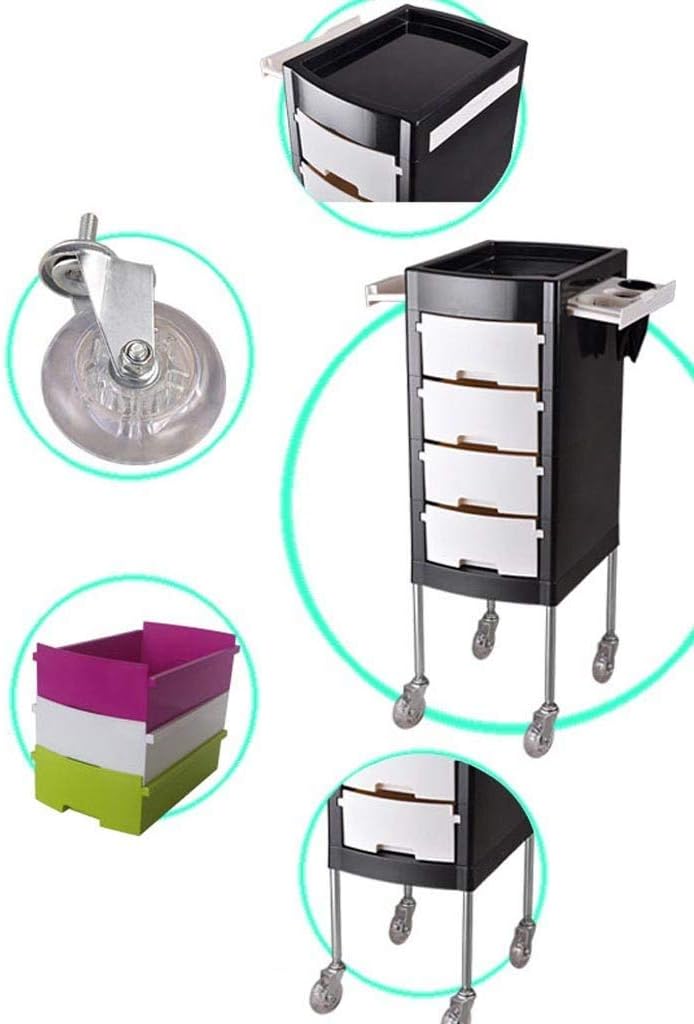 Portable Beauty Trolley Trolley Rack Beauty Hairdressing Supplies Barber Shop Tool Cabinet Hairdressing Hair Tool Cart l B 40×30.5×91.5Cm (A 40×30.5×91.5Cm)