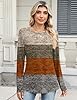 TCOT Long Sleeve Tops for Women Fall Crew Neck Str... #3
