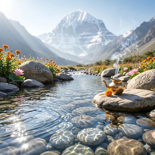 Image of Ganga Jal Holy Water, 500ml, Liquid, for Daily Worship, Havan, Abhishek & Home Purification