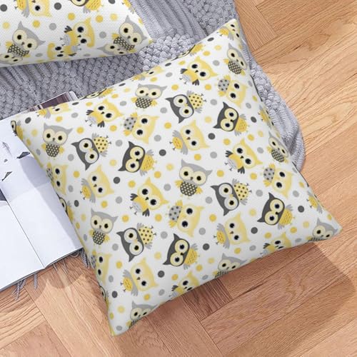 Housses de coussin motif chouettes de qualité supérieure en lin synthétique texturé - 8