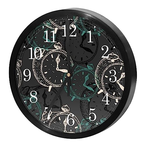 Horloge murale à quartz silencieuse et ronde pour maison école et cuisine - 2