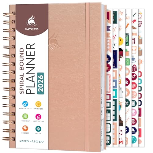Clever Fox Dated Planner with Tabs 2026 – Weekly...