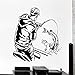 Produktbild kyprx Wohnkultur Wand Vinyl Applique Angeln Fisch Sport Mann im Boot Home Interior Art Decor Decor Wallpaper grau 42x45cm