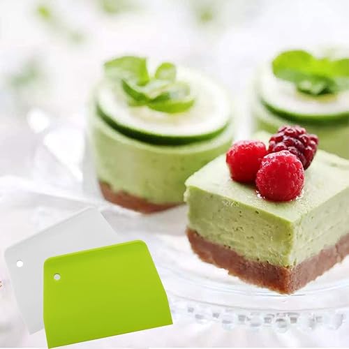 Miniatura 7 de ALLTOP Espátula de cuenco y rascador de banco, herramienta de plástico flexible multiusos para repostería, raspadores de alimentos para masa de pan,