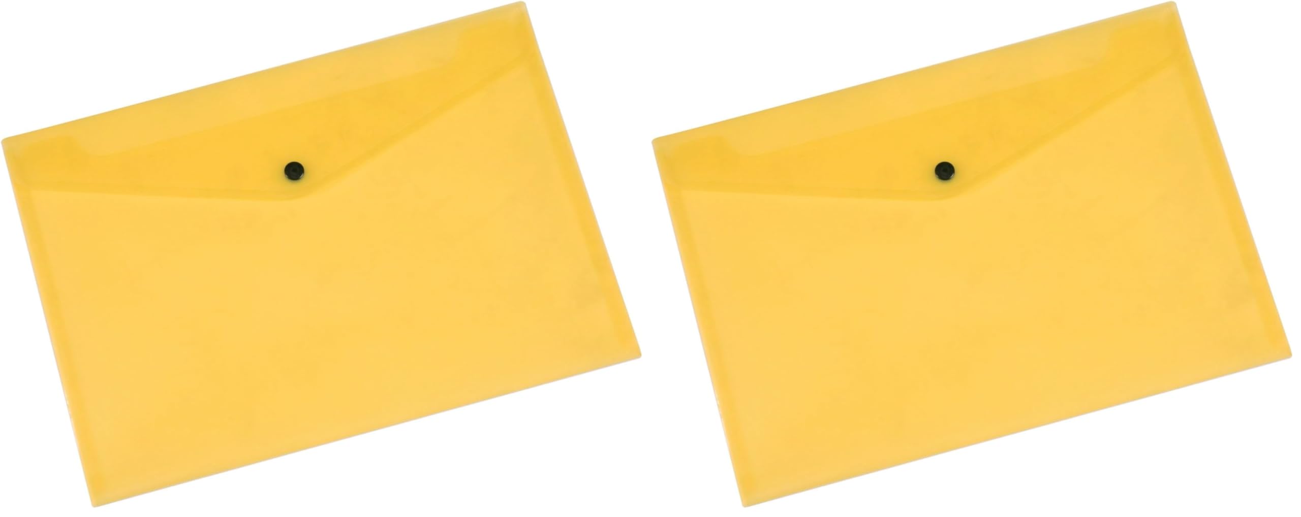 Q Connect Yellow A4 Polypropylene Document Wallets - Pack Of 12