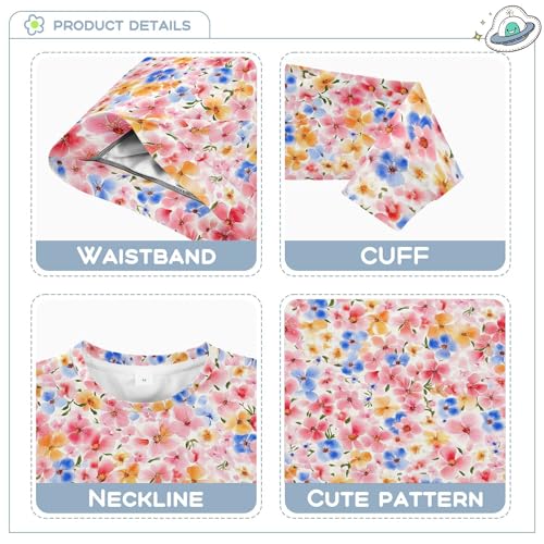 JUNZAN Blossom Summer Flowers Big Boys Sweatshirts Hoodies Crewneck Boys Sweat Shirt Athletic 4T3