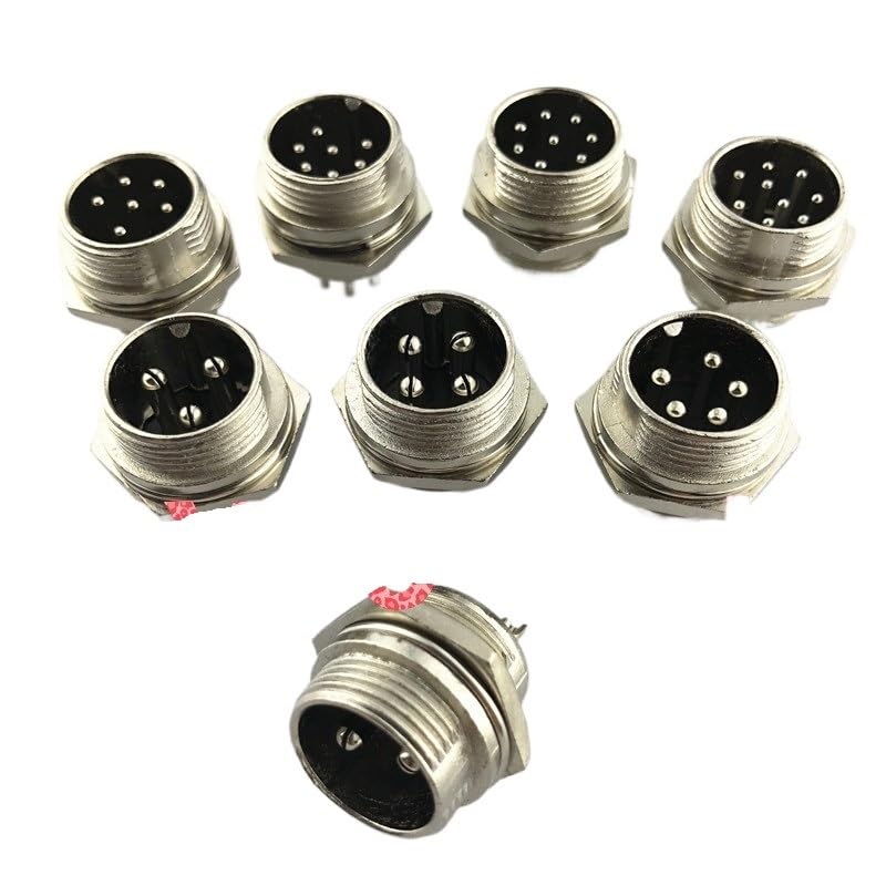 DSZUJTYROP 1pc GX16 2/3/4/5/6/7/8/9 Pin Male 16mm L102-109 Circular Socket with Cap Lid Wire Panel Connector at a Loss(GX16 2Pin Male)