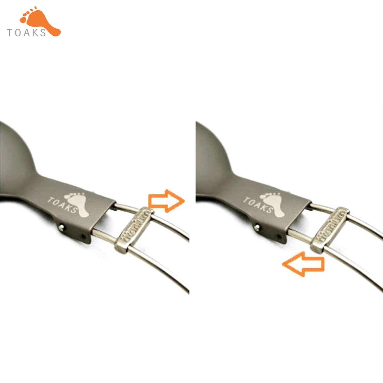 TOAKS Titanium Spork – 17g, 168 Mm, Matte Afwerking – Ultralicht, Geschikt Voor TOAKS Connector – Ideaal Voor Kamperen & Backpacken