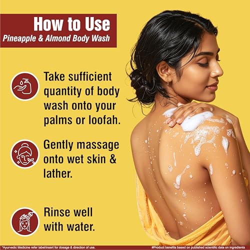Image of Multani Naturals Pineapple & Almond Body Wash | Refreshing Herbal Body Cleanser for Men & Women | Nourishing, Paraben & Sulphate Free | Suitable for All Skin Types (270ml)