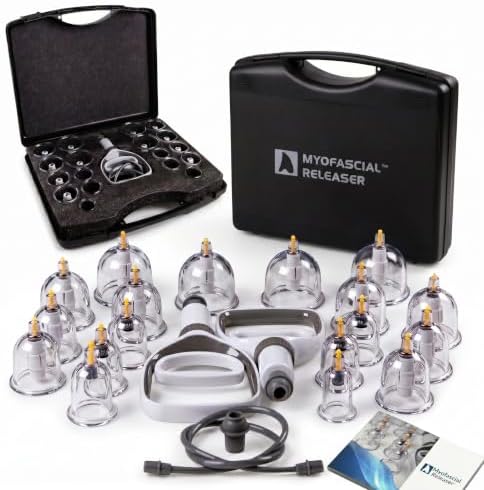Myofascial Releaser Professional Cupping Therapy Set - 18 Multi-S...