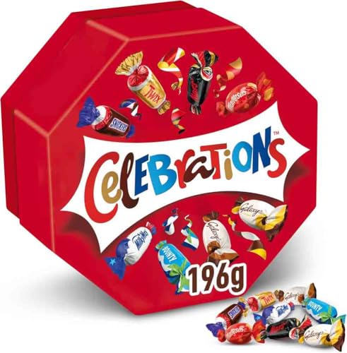 Celebrations Caja de Mix de Chocolatinas en formato Mini, chocolate Regalo x 196g