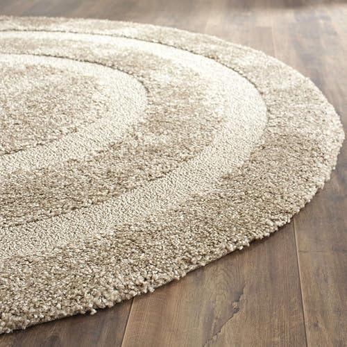 Image of Beige Microfiber Plush Shaggy Carpet 12x14 Feet Designed with Soft Dense Fibers, Anti Skid Backing and Handwoven Comfort for Bedrooms, Living Rooms and Home Spaces