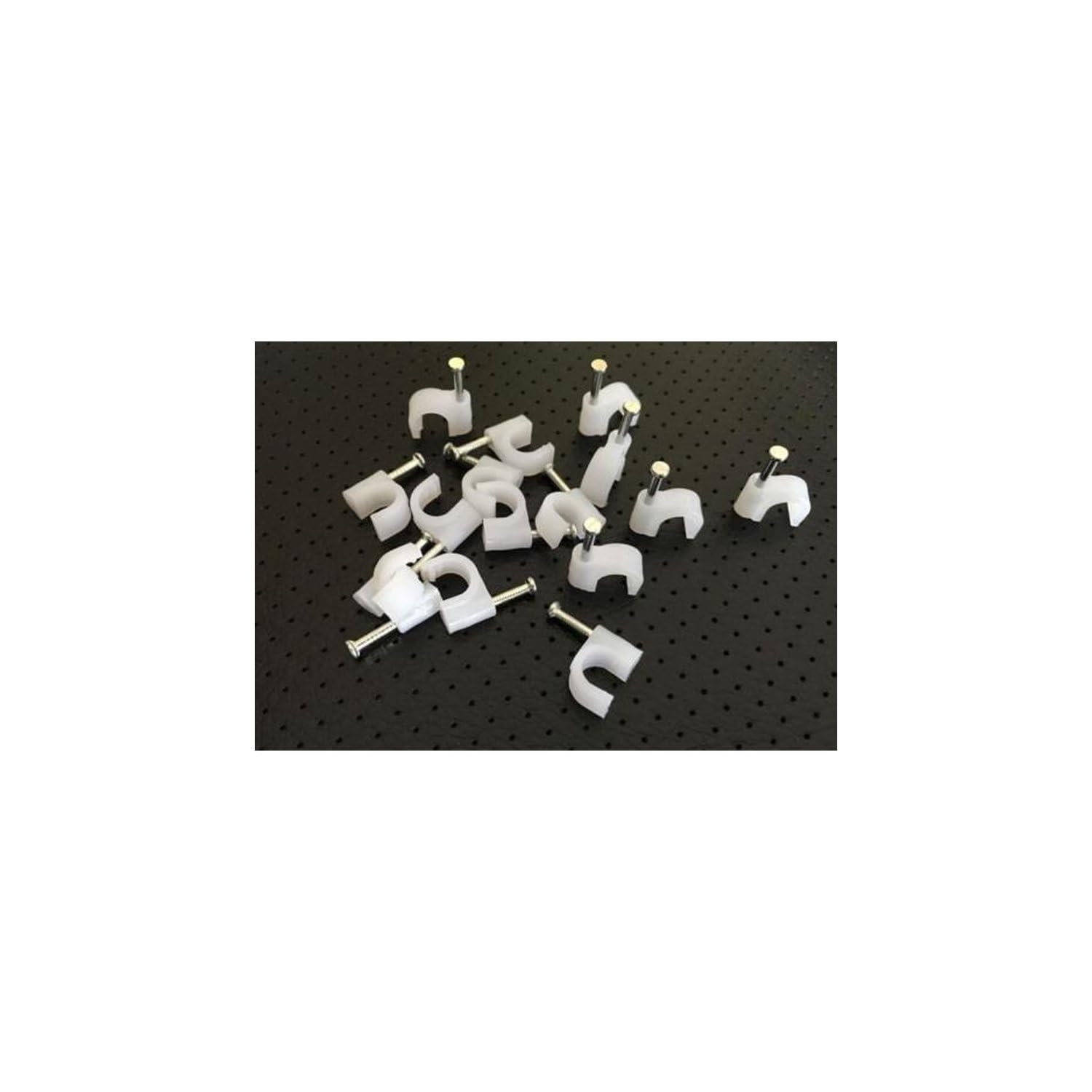 PROFI Kabelhalter & Kabelschellen 18 mm Weiß (1000 Stück) – weitere Größen (4-18mm) wählbar – Nagelschellen mit Stahlnagel, Kabelklemmen & Kabelclips