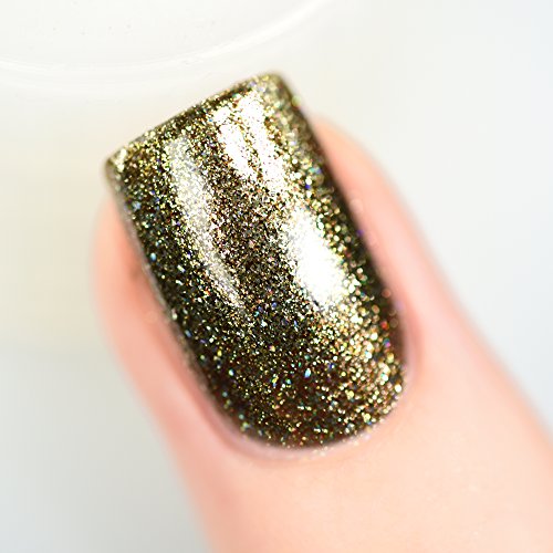 Image of ILNP Caesar - Deep Olive Holographic Metallic Nail Polish