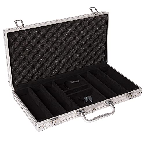 Gamers Lounge 300-count Aluminum Poker Chip Case - Locking, Key Included
