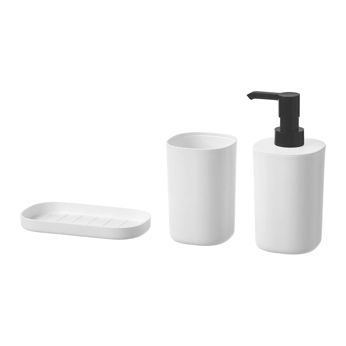 TML Storavan Storage Accessory 3-Piece Bathroom Set, White