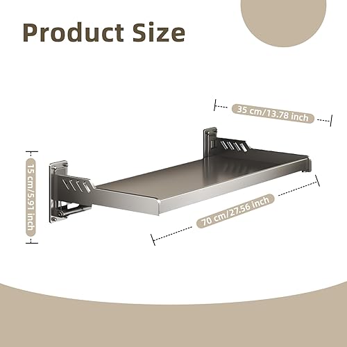 Miniatura 3 de Organizador de cocina montado en la pared, estante para especias para microondas, resistente y fácil de instalar (extra grande)