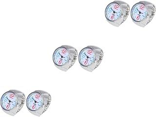 6 Pcs Anel De Dedo Relógio Binário Relógio Digital Para Homens Masculino Relógio Digital Anel Relógio `Senhoras Relógios Digitais Femininos Anéis De Banda Meninas Presente Relógio