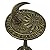 Zeckos 23 inch Tall Bronze Finish Cast Iron Sun, Moon Face and Stars Celestial Sundial - Decorative Garden Pedestal Sun Clock - Great Accent for Outdoor Décor