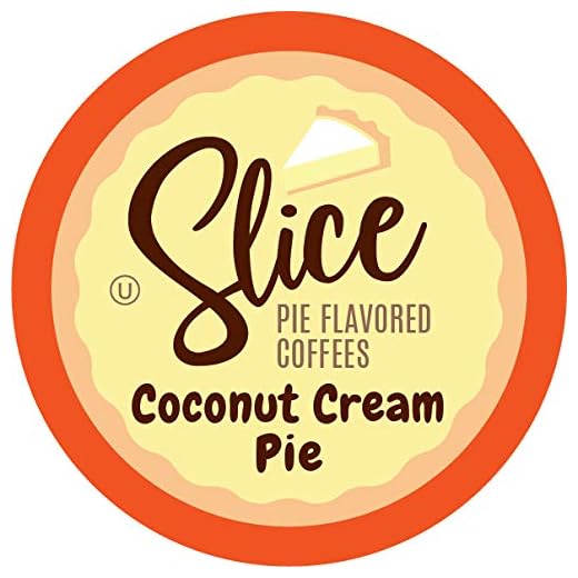 Slice Coffee Flavored Coffee, Pie for Keurig K Cup Brewers, Coconut Cream, 40 Count (Pack of 1)