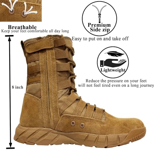 Lightweight Military Tactical Combat Boots Men Outdoor Hiking Desert Army Boots Breathable Male Jungle Shoes Man Side Zipper2