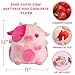 Cupid Cow Heatable Plush for Period Cramp Relief & Emotional Support, Microwavable Soft Toy Plushies, Coolable Stuffed Animal for Anxiety, Valentine's Day Gift for Pain Relief (Cupid Strawberry)