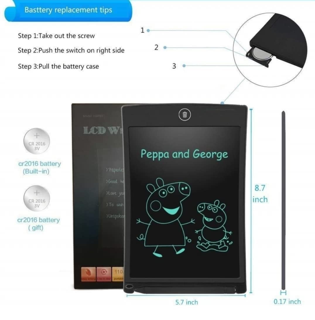 LCD Writing Board Slate Drawing Record Notes Digital Notepad with Pen Handwriting Pad Paperless Graphic Tablet for Kids at Home School, Writing Pads, Writing Tablet (Multicolor) 2