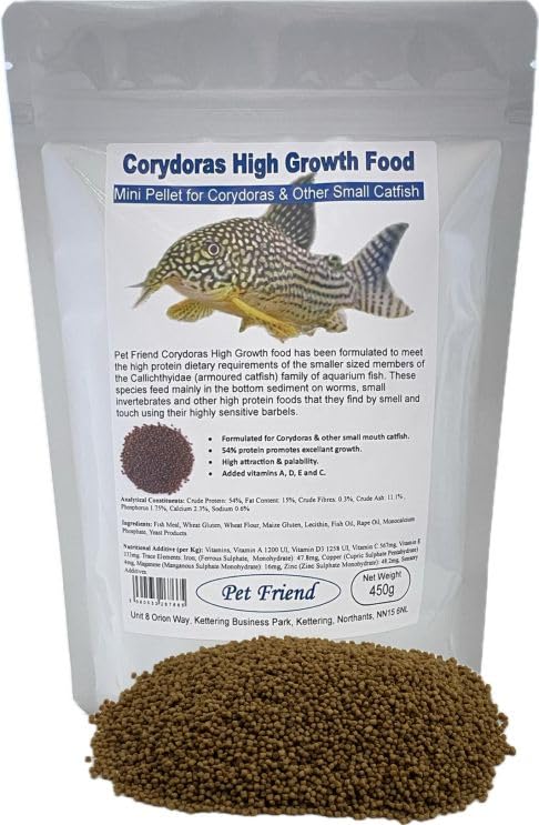 Pet Friend Corydoras Catfish High Growth Food Mini Sinking Tropical Fish Food Pellet 450g