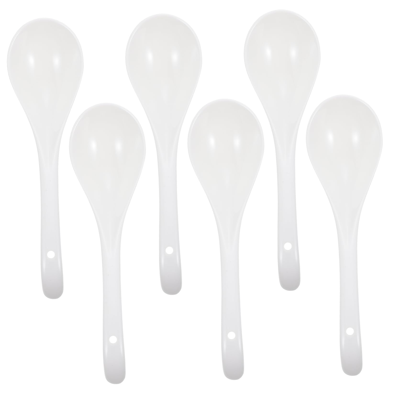 MAGICLULU 6stücke Keramik-suppenlöffel Reislöffel für Zuhause Hotels Restaurants Catering Familienessen Hochwertige Keramik Ergonomischer Griff