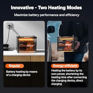LiTime 12V 100Ah Group 24 Bluetooth Heating LiFePO4 Battery, Built-in 100A BMS with 2 Heating Mode, Low-Temp Protection, Max. 15000 Cycles, Perfect for RV, Solar System, Trolling Motors
