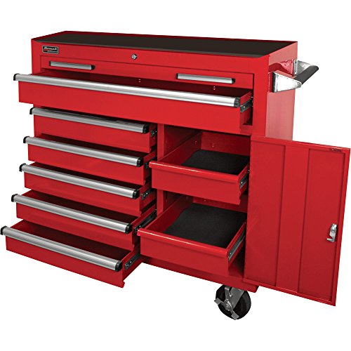 Homak H2PRO Series 41-Inch 6-Drawer with 2-Drawer Compartment Roller, Red, RD04041062 - Thumbnail 6