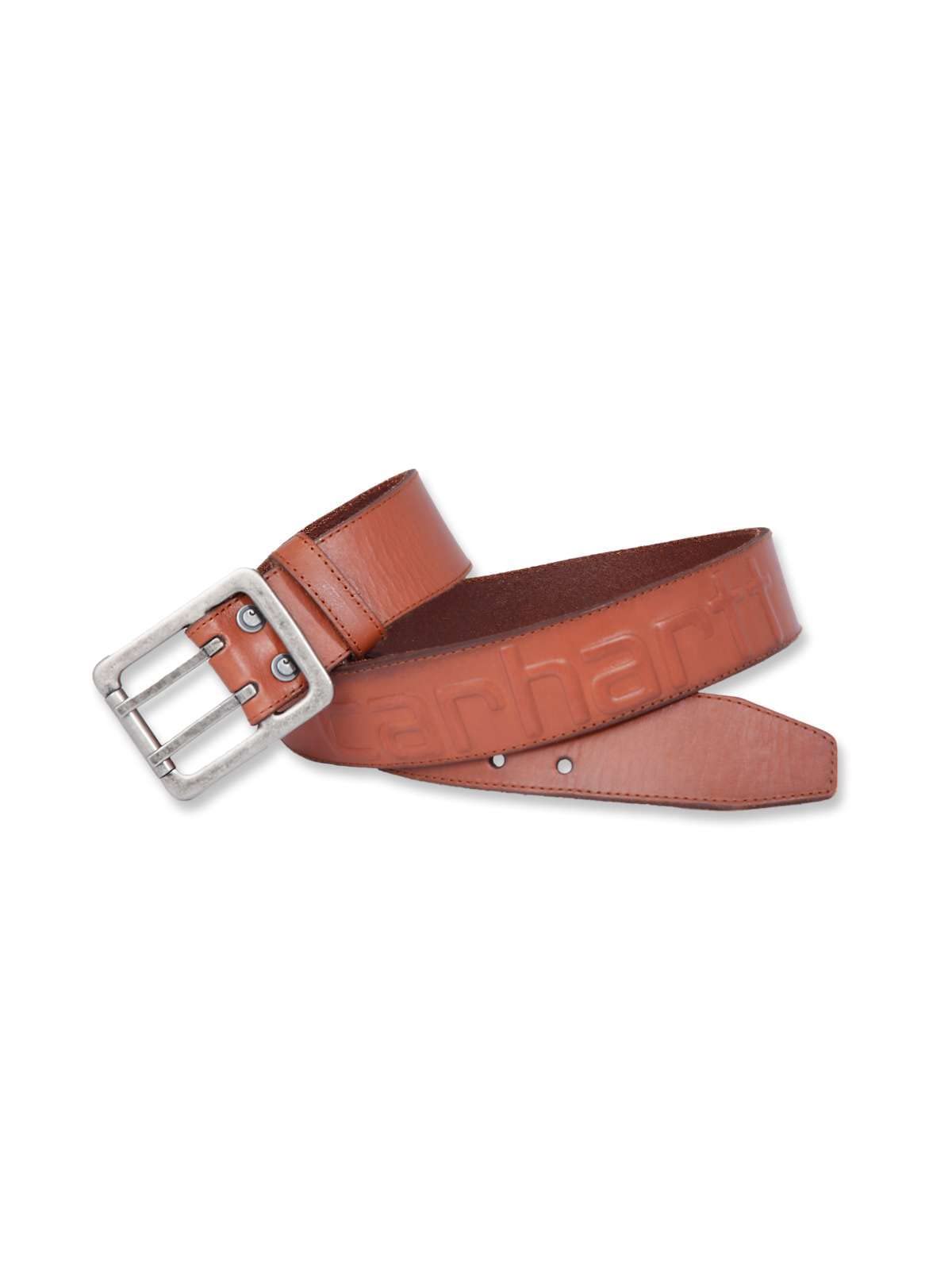 Carhartt Brown A0005656 Logo Leather Belt