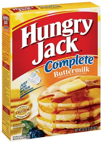 Hungry Jack Complete Buttermilk Pancake & Waffle Mix 32 oz (Pack of 12)