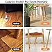 32PCS Round & Square Chair Leg Floor Protectors - Furniture Sliders for Hardwood Wood Floors - Narrow Felt Pads for Chair Feet in Barstool Kitchen Dining Room(Round-Brown, Large)