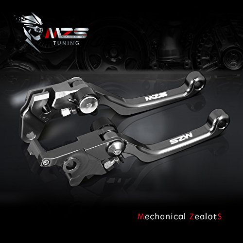 Mzs Gray Dirt Bike Brake Clutch Levers Pivot Adjustable Cnc Compatible With Crf250R 2007-2022 | Crf450R 2007-2020 | Crf250Rx 2019-2022 | Crf450Rx 2017-2020 #TOP3