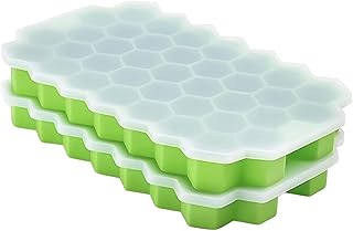 ウイスキー用アイスキューブ型トレイ,37キャビティハニカム再利用可能蓋付きモールド | アイスキューブメーカー,カクテル コーディー キッチン パーティー キャンプ チョコレート キャンディ フルーツ用