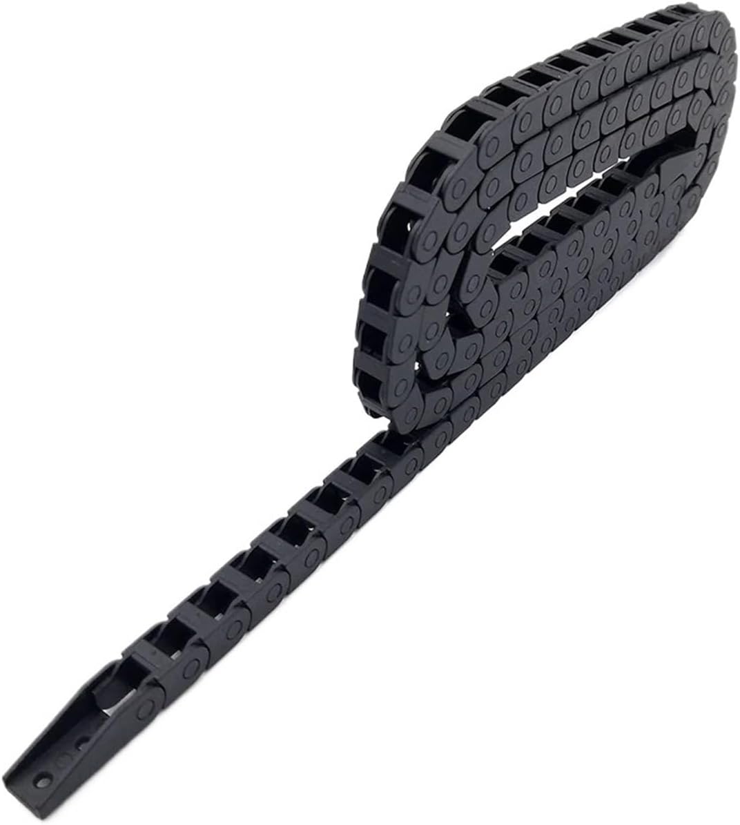 Transmission Chain of Power 1 Meter 5x5mm Drag Chain Wire Carrier Cable Miniature Bridge Type Non Opening with End Connectors Towline for CNC Transmission Chain of Power