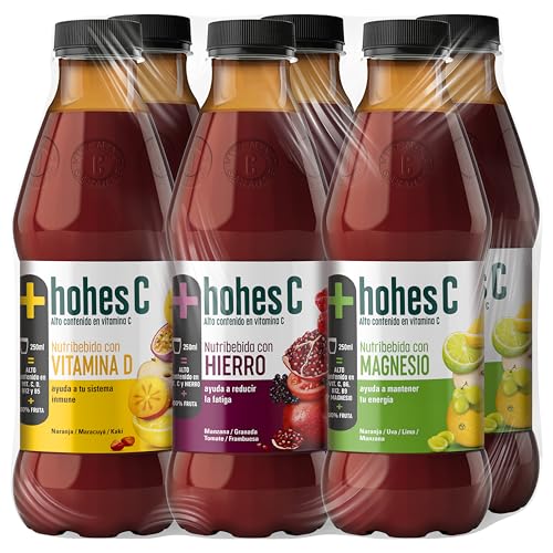 hohes C Pack 3 Sabores - Nutribebida con Magnesio 2x1L + Nutribebida con Vitamina D 2x1L + Nutribebida con Hierro 2x1L