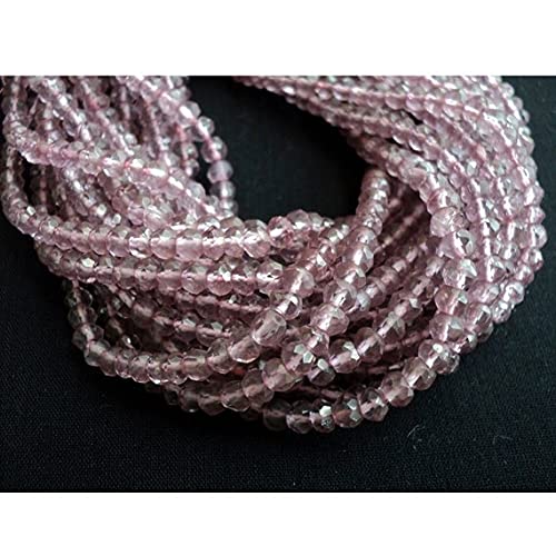 Quartz rose perles facettées 4mm pour vos ateliers de bijoux DIY