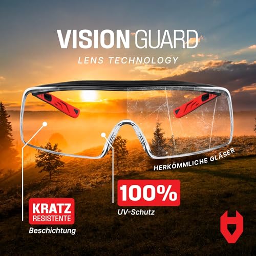 NoCry Sicherheits-Überbrille mit Kratzbeständigen Gläsern, Seitenschutz, Verstellbaren Bügeln, 400 UV-Schutz… – Ansicht 4