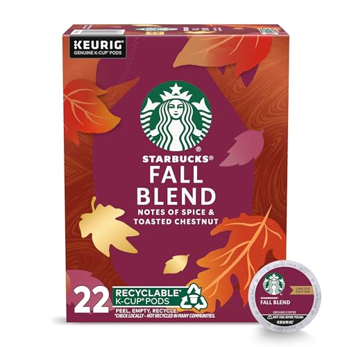Starbucks K-Cup Coffee Pods, Fall Blend Medium Roast Coffee for Keurig Makers, 100% Arabica, Limited Edition, 1 Box (22 Pods) - image 1